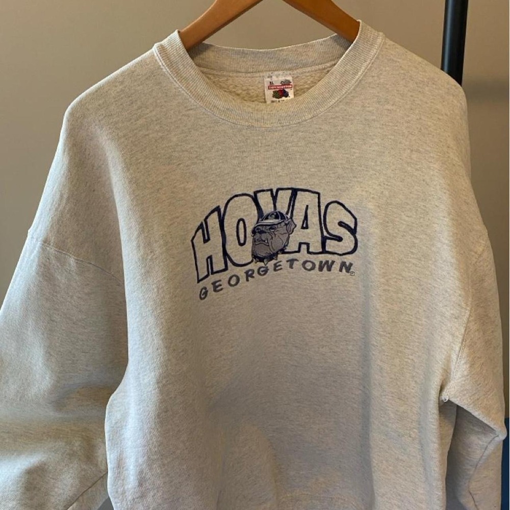 Vintage Georgetown Hoyas Crewneck Embroidered Sweatshirt Pullover s19